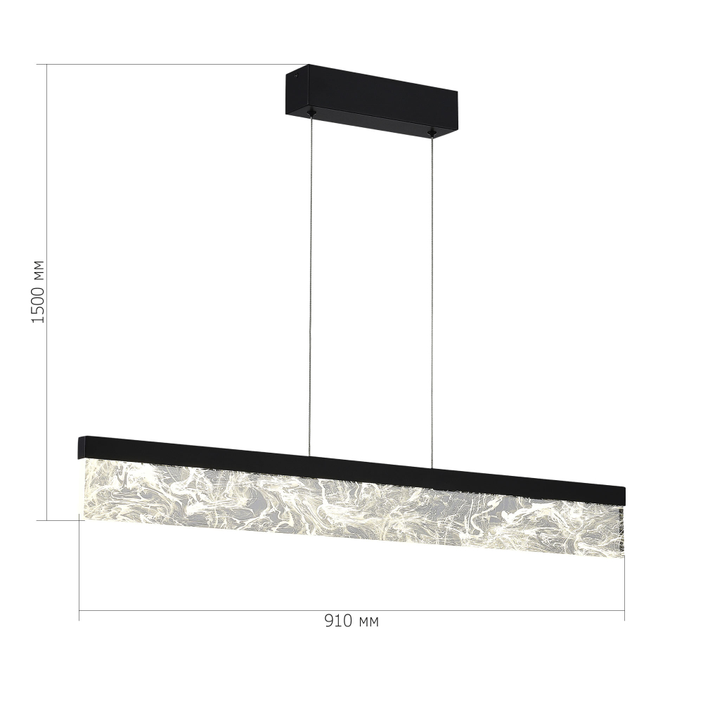 Светильник светодиодный, черный, дымчатый, SPLENDID, LED, 36