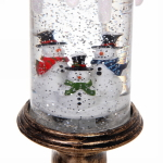 Сувенир с подсветкой Christmas «Свеча со снеговичками» 26 см (без музыки)