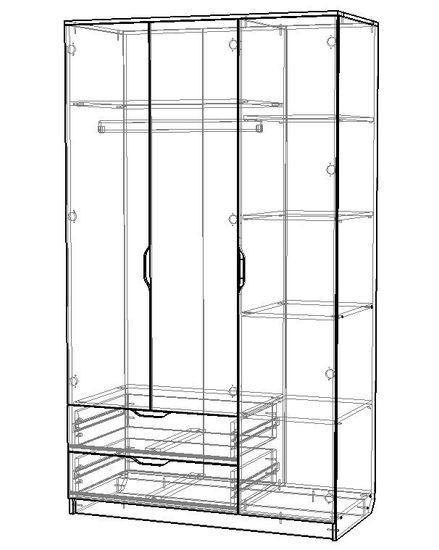 Шкаф ИТАКО-5 /1200*2000*553/ левый анкор темный
