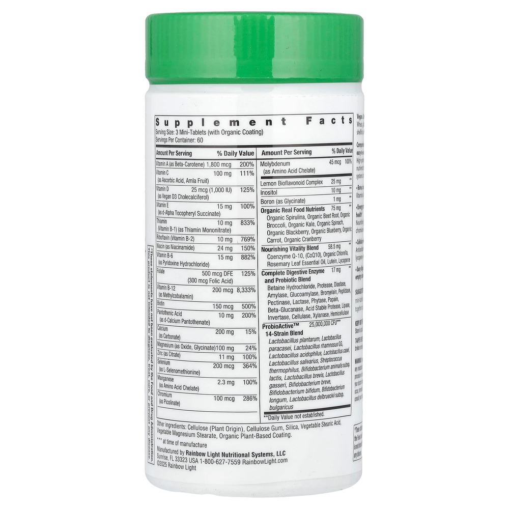 Rainbow Light, 50+ Mini-Tablet ™ +, 180 мини-таблеток