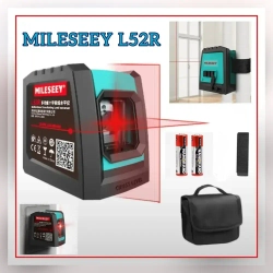 Лазерный уровень Mileseey L52R, с магнитным держателем, крепежной лентой, красный луч, Нивелир, для небольших помещений версия от ААх2 батареек