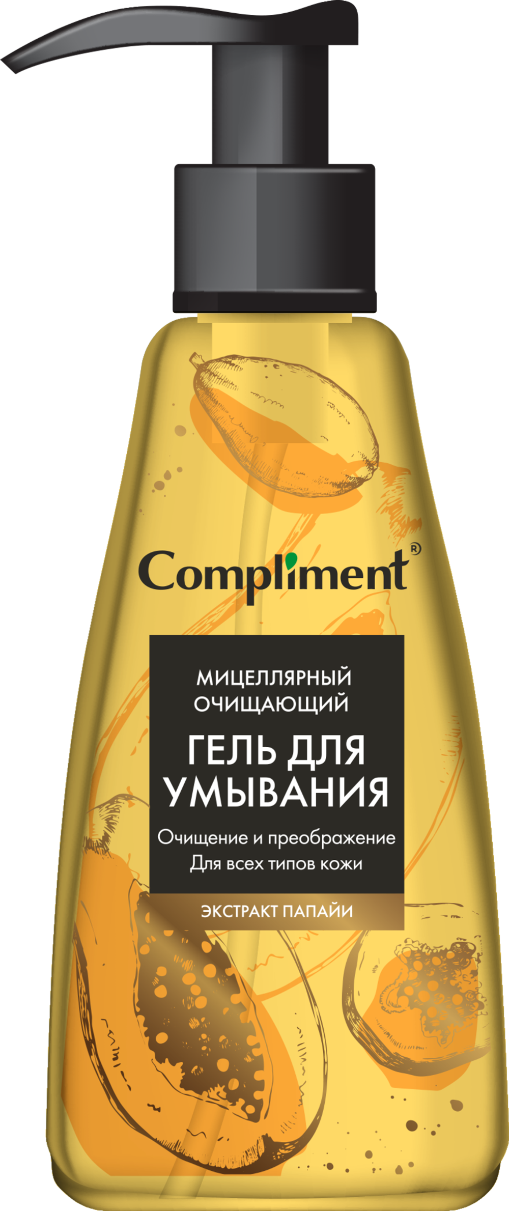 Compliment Мицеллярный очищающий гель для умывания с экстрактом папайи