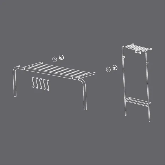 Вешалка в прихожую Umage Lean On Me, черная