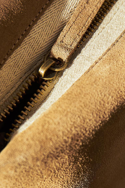 ZARA HOME КОСМЕТИЧКА СРЕДНЕГО РАЗМЕРА ИЗ ПЛОТНОЙ ЗАМШИ, КОРИЧНЕВЫЙ