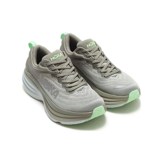 HOKA ONE ONE Bondi 8 Бежевые кроссовки Низки Оливковый Туманный/MERCURY Мужские