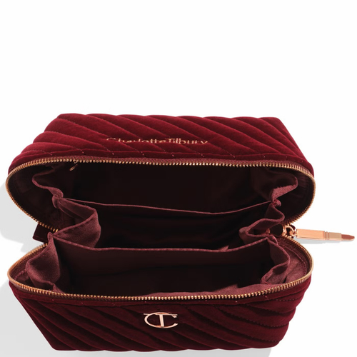 Charlotte Tilbury Organizer Velvet Makeup Bag - Medium