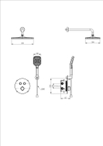 Душевая система с термостатом встраиваемая WONZON & WOGHAND, Белый матовый (WW-D2017-A-MW)