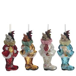 GAEM Украшение новогоднее "Кот", L6,5 W5,5 H13 см, 4в.