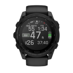 Спортивные часы Garmin tactix 8, 51 мм, Solar, чёрный силиконовый ремешок Безель из титана, дисплей Solar со стеклом Power Sapphire. Ремешок с классической застёжкой — на запястье обхватом 127–210 мм