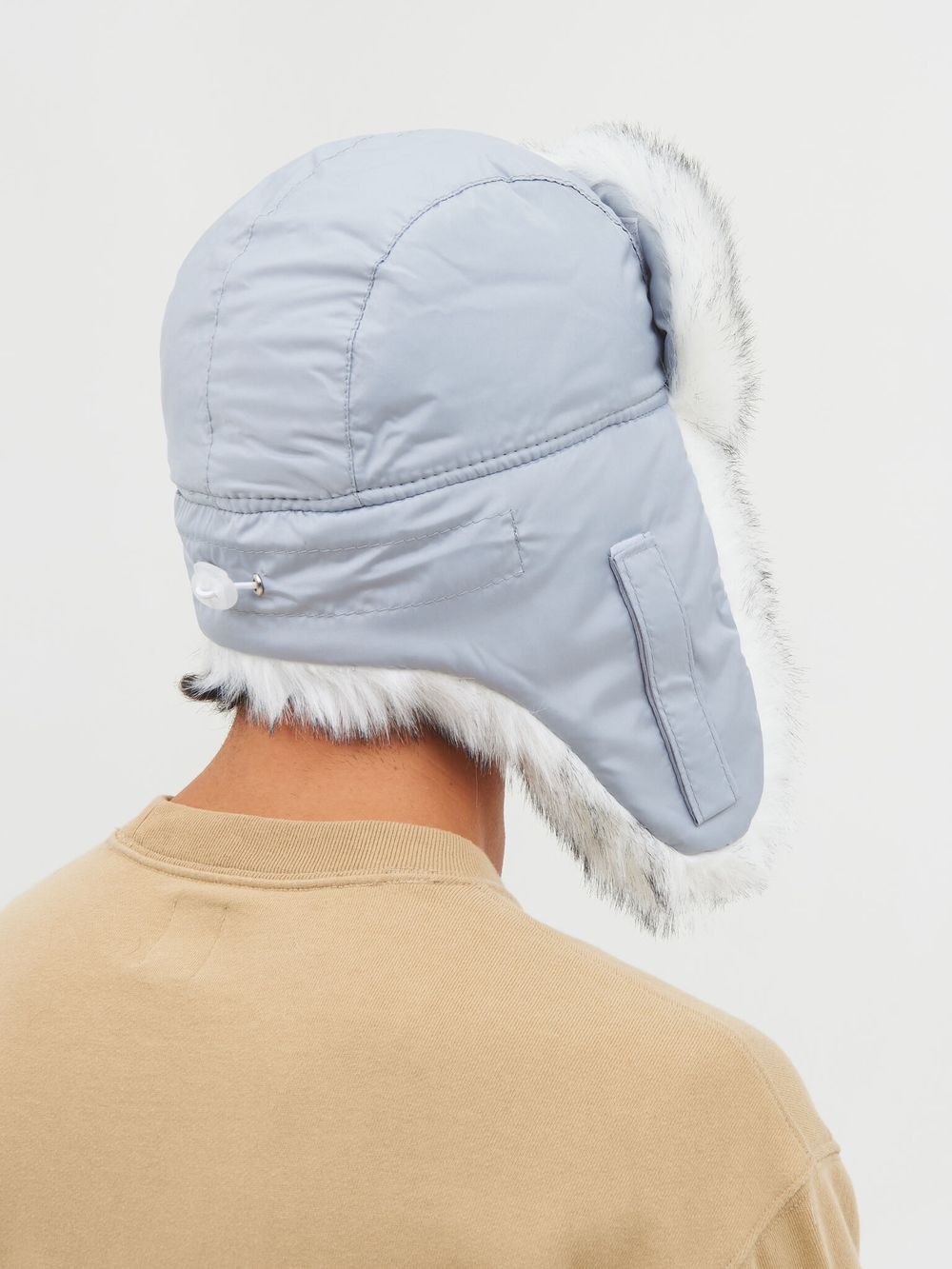 Шапка ушанка с маской Евро Волк Полярный ткань Taslan