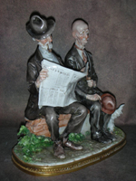 Статуэтка. Фарфор. Утренние новости. Capodimonte. Италия