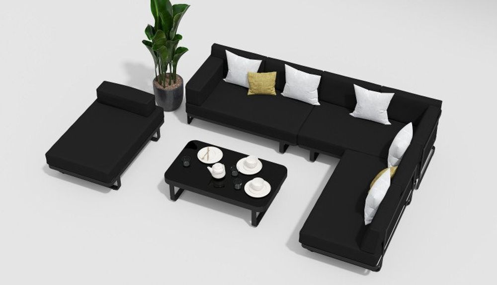 Hacienda, набор антрацит/черный, алюминий