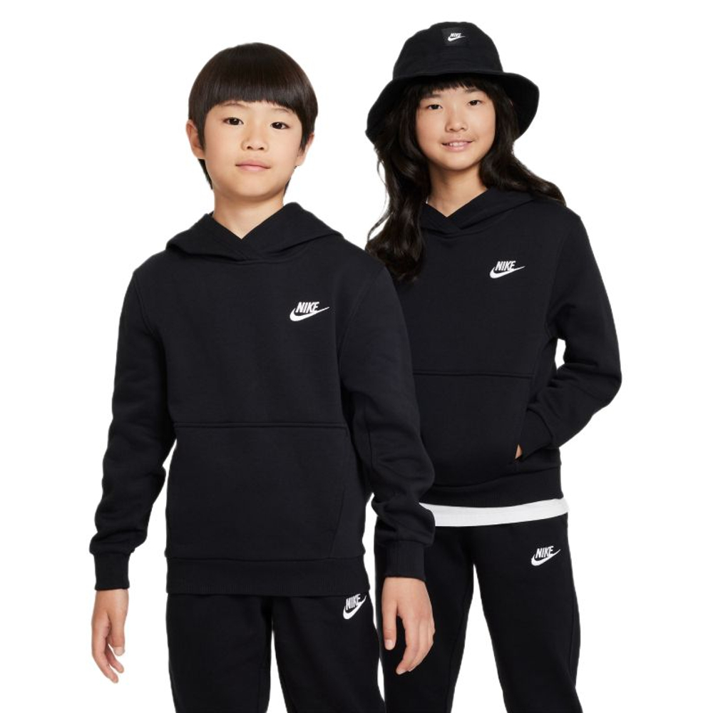 Кофта для мальчика теннисная Nike Sportswear Club Fleece Pullover - black/white