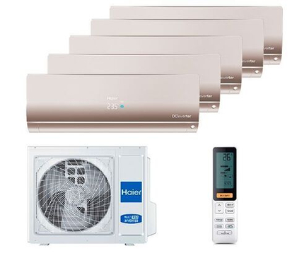 Мульти сплит система Haier на 5 комнат (25+25+25+25+25 кв.м) FLEXIS Gold