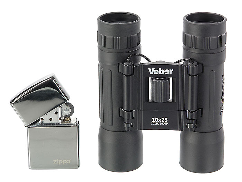 Бинокль Veber Sport БН 10x25 черный [11008]