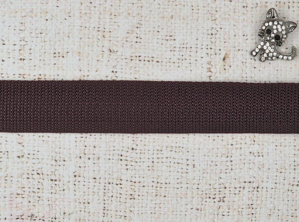 Лента ременная стропа, 21 гр/м, ш. 3,8 см, коричневый