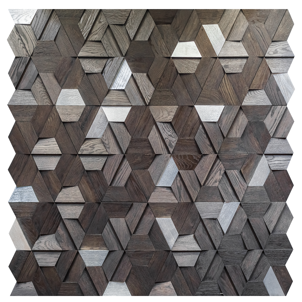 Деревянная мозаика для стен Wood Mosaic Магна эбен