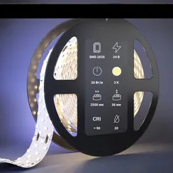 Светодиодная лента Ультра 24В 2835 30Вт/м 3000К 2,5м IP 20 201117 Led Strip 201117