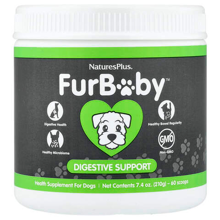 NaturesPlus, FurBaby™, добавка для поддержки пищеварения, для собак, 210 г (7,4 унции)