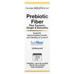 California Gold Nutrition, пребиотическая клетчатка с экстрактами куркумы, органического имбиря и босвеллии, 3 пакетика по 6,3 г (0,22 унции)