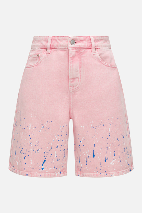 Шорты с принтом разбрызганной краски
