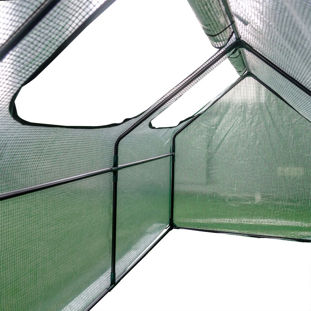 UGH-S32 L270 GREEN-GREEN Парник уличный. 270x90x90см. Металлическая труба в ПВХ. цвет зеленый. Тент из армированного полиэтилена 135г-м2. цвет сетки зеленый. TM ФитоЛето