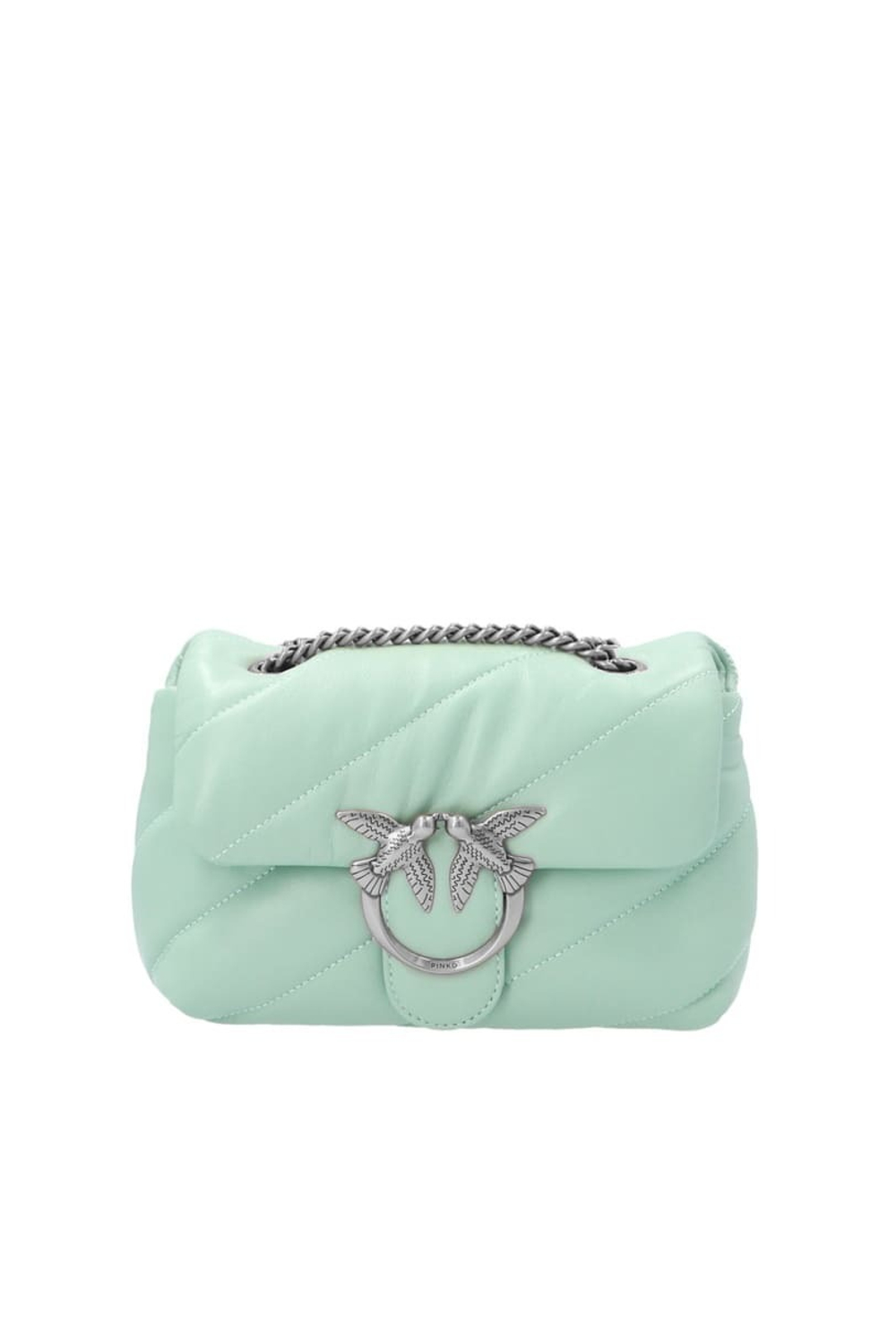 MINI LOVE BAG PUFF MAXI QUILT – mint green silver