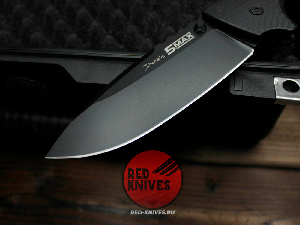 Нож Cold Steel 5 Max - руокять черный G10, черный клинок