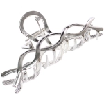 Заколка - краб для волос на блистере «PREMIUM», монако, цвет серебро и золото, 10см