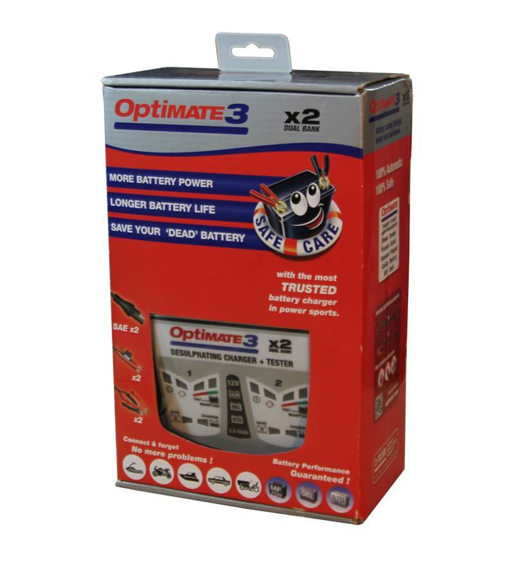 Зарядное устройство OptiMate 3 DUAL BANK (2x0.8A) TM450