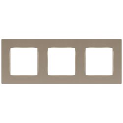 Рамка для розеток и выключателей ЭРА Серия 12 12-5203-04 на 3 поста, Классик, шампань