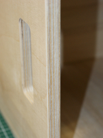 Ящик кейс органайзер для хранения до 100 виниловых пластинок (CUBE2) бежевый без крышки