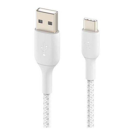 Кабель Belkin BoostCharge Braided USB-A - USB Type-C 2м (CAB002bt2MWH) White