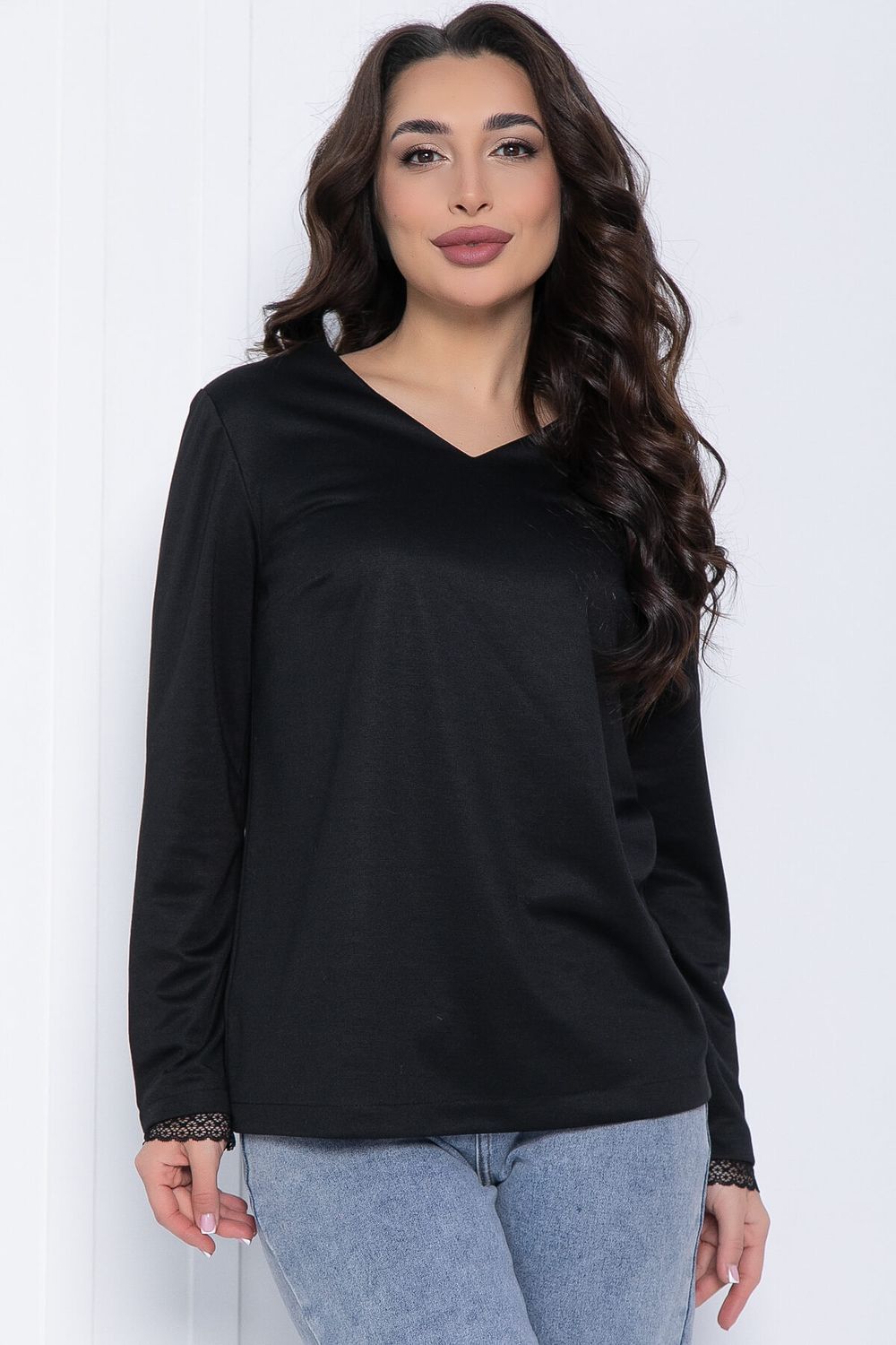 Блуза Палермо (черная) Б12530-25 LT Collection