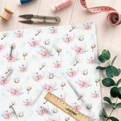 Ткань ниагара весенний богатый сочный букет цветов