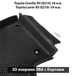 Передние автомобильные коврики ЭВА с бортами для Toyota Corolla XII (E210) 18-н.в. / Toyota Levin XII (E210) 19-н.в.