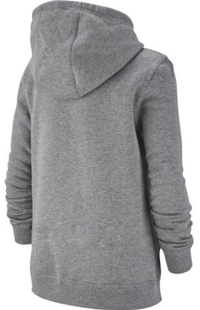 Кофта для мальчика теннисная Nike NSW Hoodie FZ Club B - carbon heather/smoke grey/white