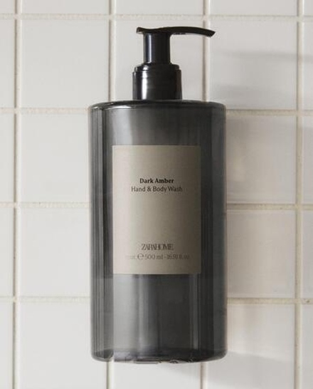Zara Home Жидкое мыло Dark Amber 500 мл для рук и тела, парфюмированное, аромат восточный древесный