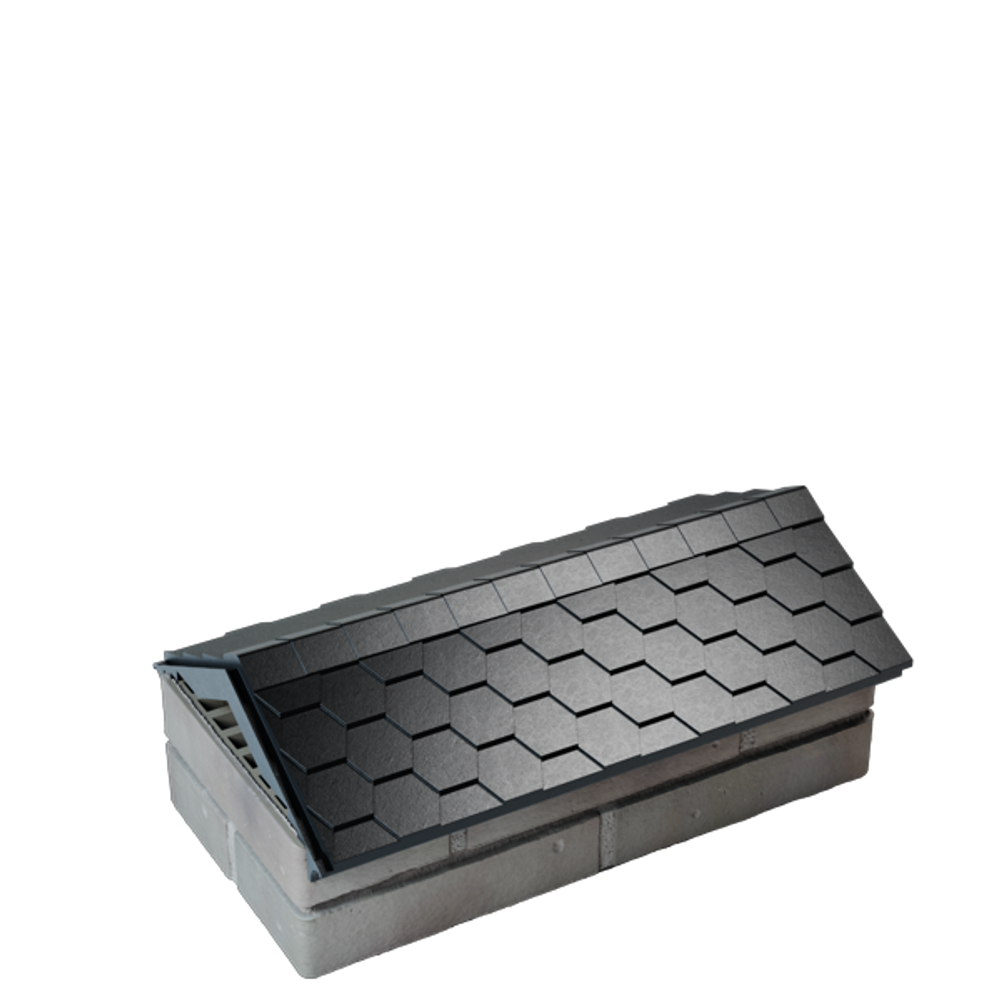 Парапет полимеркомпозитный Everest 250*510 (1 кирпич) черный