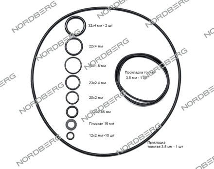 Ремкомплект (прокладки) для NORDBERG 2379