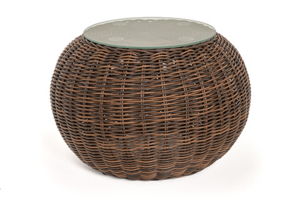 "Барселона" кофейный столик из искусственного ротанга, цвет коричневый