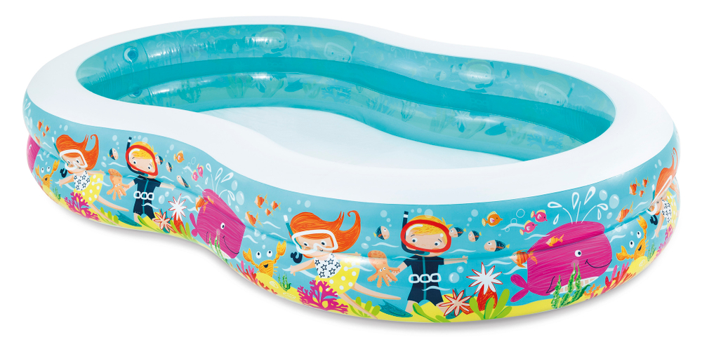 Бассейн надувной 262x160x46 см. Морской берег INTEX. (в коробке) Новинка. Арт.56490NP
