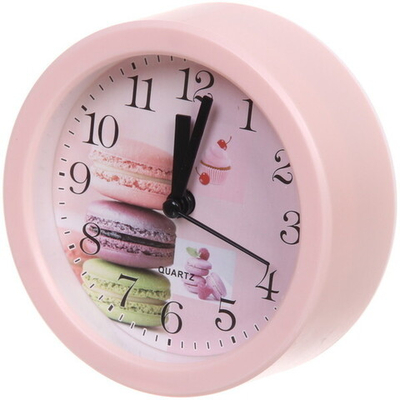 Будильник «Макаруны» 11*11 см розовый HA2201DG