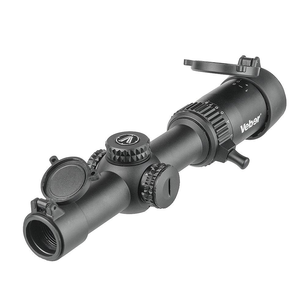 Оптический прицел Veber Wolf GB FD 1-8x24 ( установка на Тигр, СВД, Винтовка Мосина / Сетка FireDot / с подсветкой )