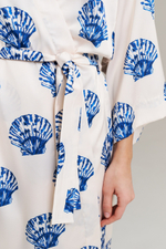 Шелковый халат-кимоно мини