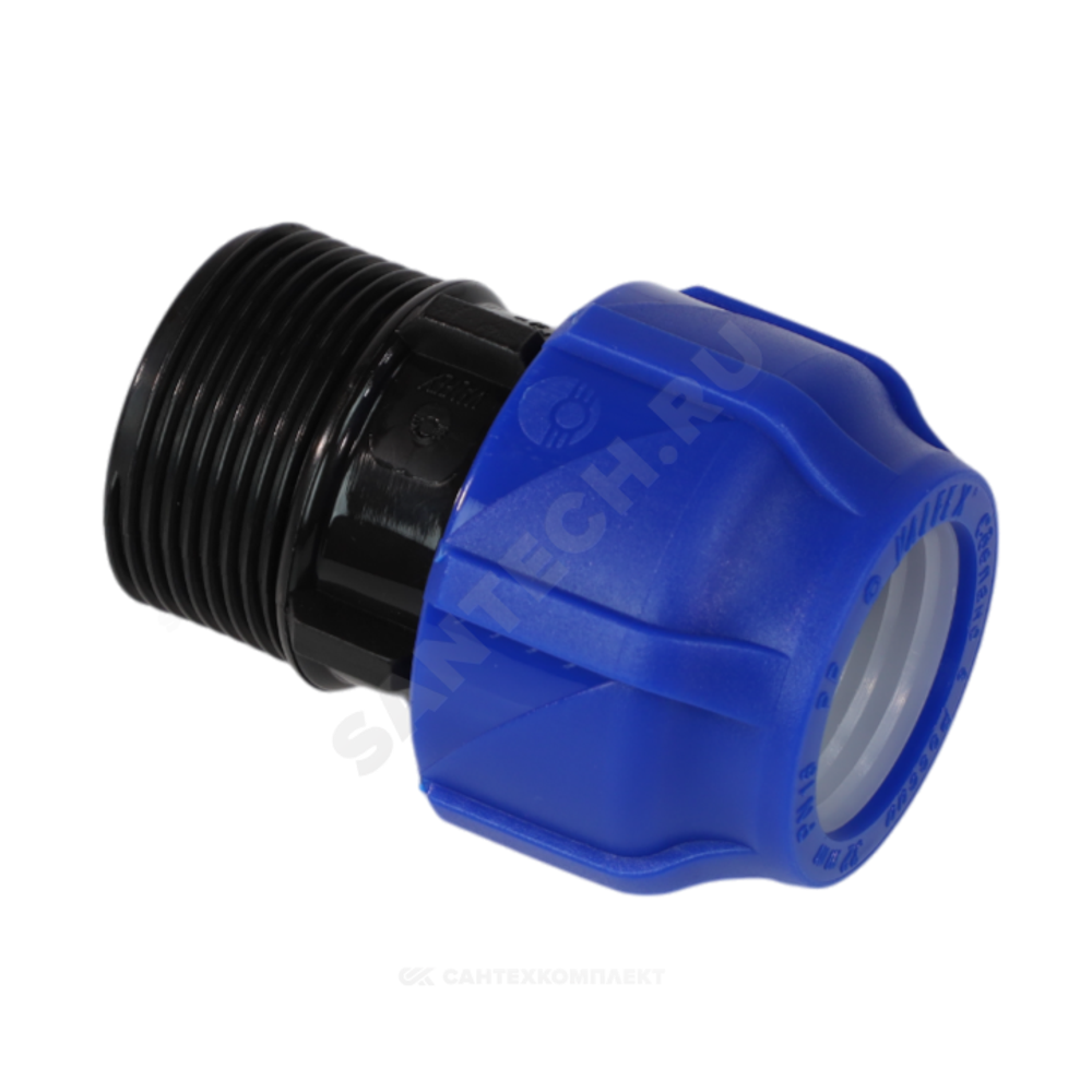 Муфта компрессионная ПЭ Дн 63х1 1/2" НР Ру16 VALFEX 121001163112