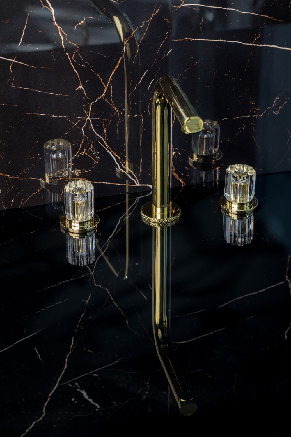 Boheme Смеситель на столешницу ELEGANTE на 3 отв. GOLD