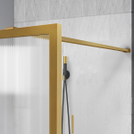 Душевая перегородка Волк-Ин (Walk-In) VSW-1HP120FLBG, 1200*2000, брашированное золото, стекло рифленое