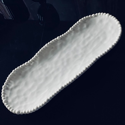 Lenardi 305-221 Овальное блюдо 38см МАРИНЕТ в под.уп.(х24)Фарфор