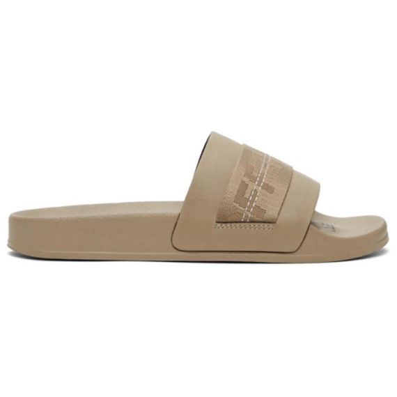 Off-White Caution Stripe Slide 'Light Khaki'